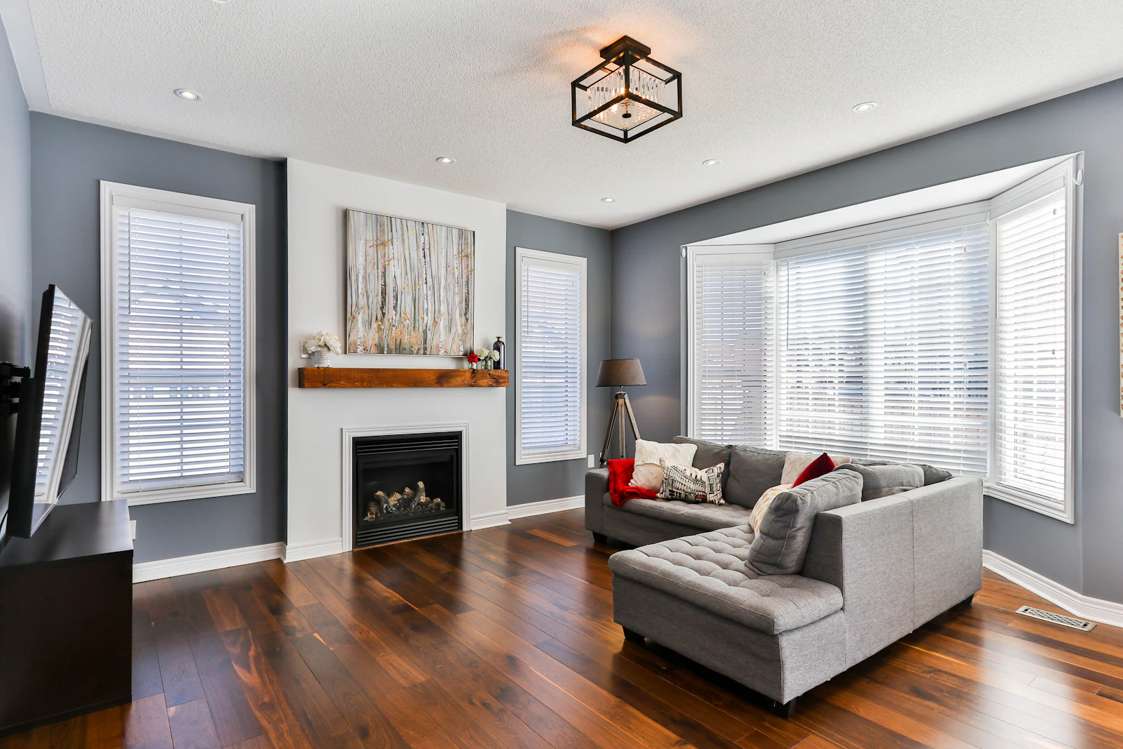Clean, bright living room